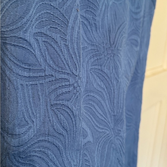 Talbots Petite Blue Dress Textured Sheath Dress 4P Sleeveless Lined - Picture 3 of 8